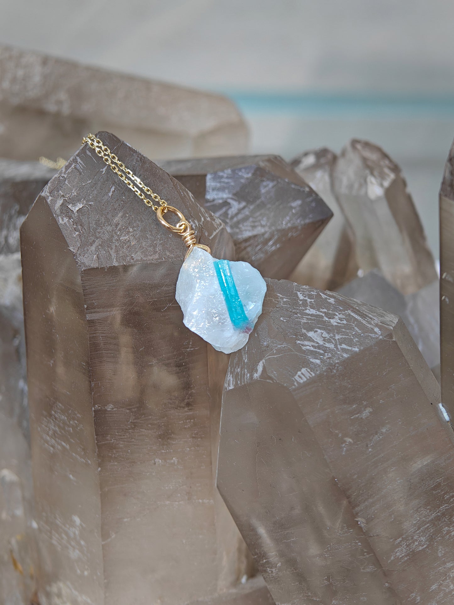 Paraiba Tourmaline in matrix
